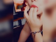 Pregnant and Horny Milf Watches and Fantasized of Gangbang - Cums Fast