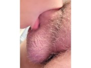 Close up wet blowjob 