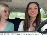 Ava Moore - Extréme Exhib et baise lesbienne avec Jade Latour devant les automobilistes - VLOG PORNO 2/16