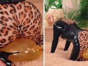 Sexy big ass fetish kinky MILF Arya Grander teasing in latex 1/16