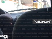 Kriss Hotwife Teasing Uber's Driver and Video Calling Shows With Uber's Horn Catching Her Boobs 9/16