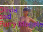 Оливию трахает Furry Монстр вставляет конский член в тугую киску и задницу 1/16