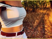 Amateur Wife Outdoor Public BIG Tit FLASHING  EXHIBITIONIST DARE 10/16