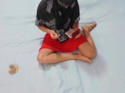 Booty Muslim slut Smoking while sucking and fucking uncut cock 1/16