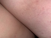 My boyfriend fucks me when I watch TV series and cums on tits - AlicePeach 10/16