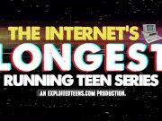 Super tiny 18 yr old blonde sucks a fat cock 1/16