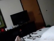 Hot Brazilian amateur with big ass pleasures herself with big dick 3/16