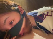 綺麗なまんこから超大量に溢れ出る精子がエロい！岩盤浴の休憩所で隠れてドキドキ中出しSEX(前半)♡RYO＆YUU♡素人カップル/野外/露出/中出し/10代/美少女/スリム/パイパン/フェラ/スマホ撮影 7/16