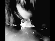 Brunette GF deepthroats and takes huge throatpie from BBC 11/16