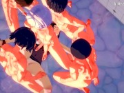 Mythra and Pyra are joined by a petite semen demon for an all white wedding day [SET+AUDIO] 16/16