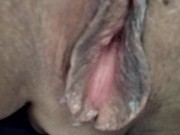 Gaping of both mature holes close up, or hard fucking bitch wife in pussy and mouth! 10/16