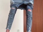 couldnt hold it anymore and piss down my legs 15/16