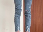 couldnt hold it anymore and piss down my legs 6/16