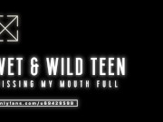 Pissing my mouth full by a wet and wild teen - close up dripping pussy 16/16