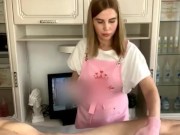 Deep bikini waxing, to a dude with a big dick, the client could barely stand it. 12/16