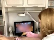 Deep bikini waxing, to a dude with a big dick, the client could barely stand it. 7/16