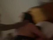 Hotwife rides husband while coworker hits from behind 14/16