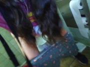 PinkMoonLust Pees Public Restroom Bathroom Dirty Tongue Happy Horny Hairy Onlyfans Slut Camgirl Piss 4/16