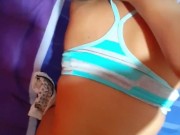 Mi hermanastro me encuentra masturbándome y me pone en cuatro, casi nos cachan 9/16