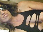 Hotel slut sucks my cock and strokes me off... 13/16