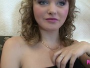 Young Beautiful Coed Sasha Wraps Her Lucious Lips Around A Throbbing Cock! 3/16