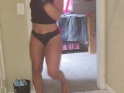 Part one bat teaser spitting on my bat and body then peeing myself and wiping off with my panties 2/16