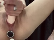 Трахаю себя с пробочкой в попке  9/16