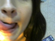 Brunette sucking my cock and drinking milk 16/16