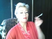 Charming mature woman in red, or hot fucking solo & non-solo! dildo pounding, fucking, creampie! 2/16