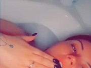 Touching my fat pussy in bath