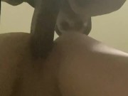 Skinny White Thot Gets Creampied While Taking BBC Backshots! 10/16