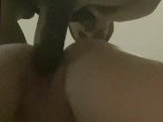 Skinny White Thot Gets Creampied While Taking BBC Backshots! 13/16