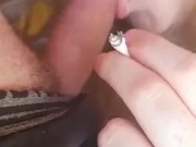 Smoking wife sucks and takes load on arse before work - pheobe j 9/16