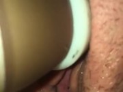 Creamy pussy watching porn with toy 13/16