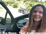 Ava Moore - Salope française se doigte et gicle partout prés d'une route - PORN VLOG 11/16