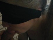 Не дошли домой. Минет в подъезде. Блондинка. Кончил в рот. Проглотила все. Громкий стон. Школьница. 2/16