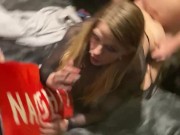 Wife sucks husbands cock while the neighbor fucks her SPLITROAST 8/16