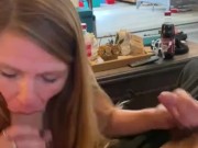 SLUT WIFE SUCKS TWO DICKS AT THE SAME TIME  13/16