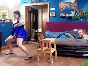 Amateur couple homemade strip tease with ass spread 2/16