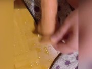 ☆おでぶがディルドで遊んで潮吹き遊び... Play with a dildo/I put out a lot.  tide 9/16