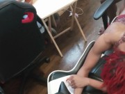 Got horny uploading more content. Deepthroat sloppy head from a fun red dread head. Slimthick 14/16