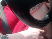 Getting in a lil fun on the drive home to a pussy pounding 10/16
