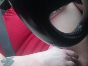 Getting in a lil fun on the drive home to a pussy pounding 15/16