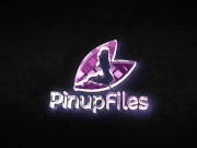 See busty Jenny Oops teasing you as she pull up her sexy shiny lingerie 1/16