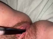 Making myself squirt with a makeup brush 1/16