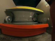 Arabic Slut has Orgasm in Public Tanning Bed 1/16