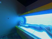 Arabic Slut has Orgasm in Public Tanning Bed 6/16