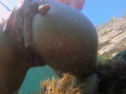 Slim girl swims naked in sea and masturbate her pussy 16/16