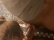 STRANGER FUCKS CHEATING REAL WIFE IN HOTEL SHE MAKES HUSBAND RECORD HE DOES A huge cum shot 13/16