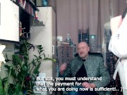 Young Boss exposes his older secretary to a lustful dirty slut! Hardcore Pussy Exam! English subtitl 2/16